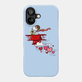 Snoopy & Woodstock Flying Ace Valentine Love Phone Case