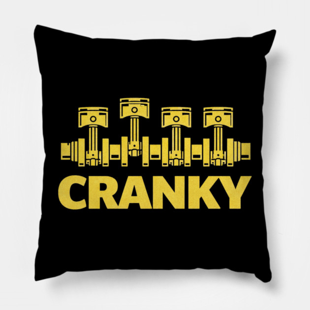 Cranky Car Engine Crankshaft Fathers Day Best Dad Men Humor Pillow by shirtlux