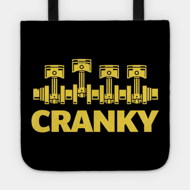 Cranky Car Engine Crankshaft Fathers Day Best Dad Men Humor Tote by shirtlux