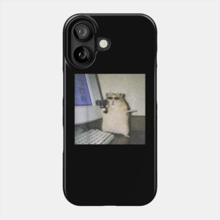 Cyber Hamster Meme Cringe Funny Animal Vintage Graphic Phone Case