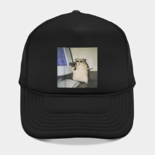 Cyber Hamster Meme Cringe Funny Animal Vintage Graphic Hat