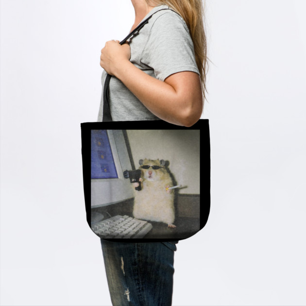 Cyber Hamster Meme Cringe Funny Animal Vintage Graphic by Donald's Store 2