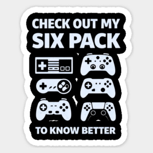 Check Out My Six Pack Funny Gamer Video Game Lover Gaming Magnet