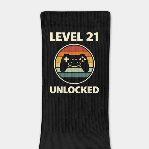 Level 21 Unlocked Funny Video Gamer 21st Birthday by shirtlux