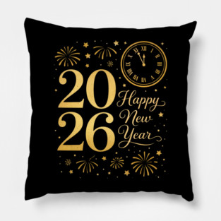 Happy New Year Party 2026 Family Matching Crew Celebration Pillow