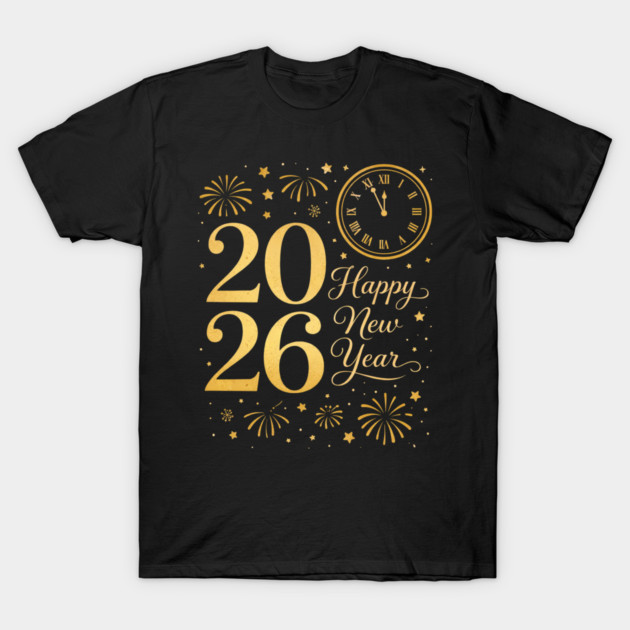 Happy New Year Party 2026 Family Matching Crew Celebration T-Shirt by shirtlux