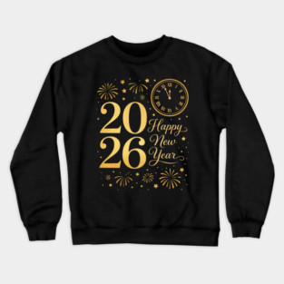 Happy New Year Party 2026 Family Matching Crew Celebration Crewneck Sweatshirt