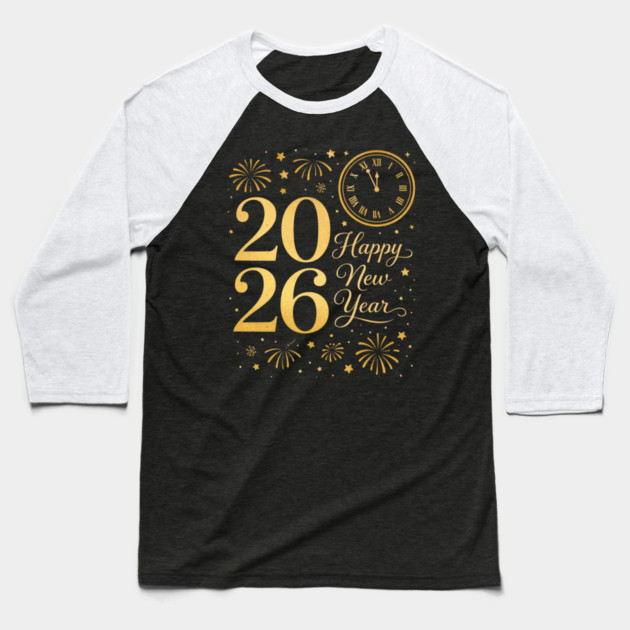 Happy New Year Party 2026 Family Matching Crew Celebration Baseball T-Shirt by shirtlux