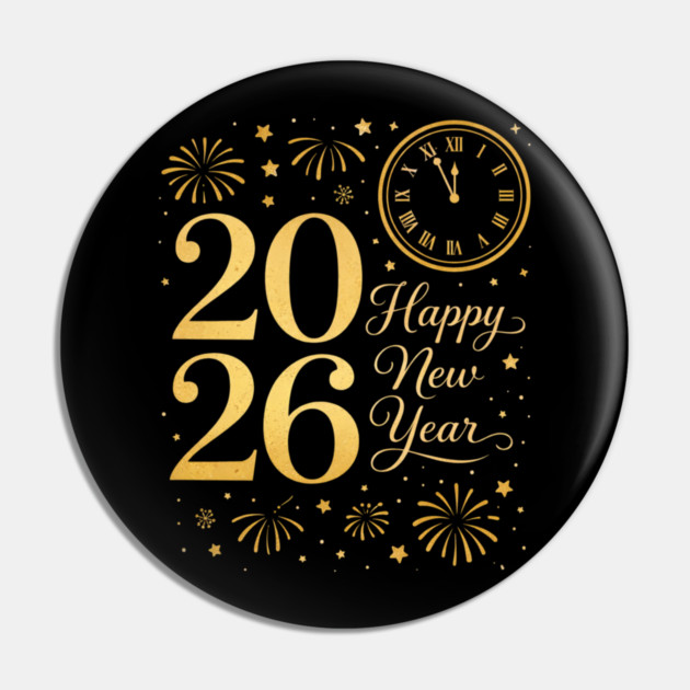 Happy New Year Party 2026 Family Matching Crew Celebration Pin by shirtlux