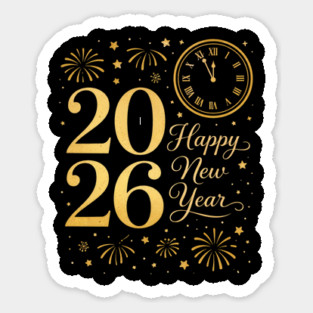 Happy New Year Party 2026 Family Matching Crew Celebration Sticker