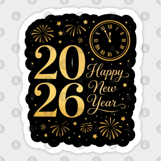 Happy New Year Party 2026 Family Matching Crew Celebration Sticker by shirtlux