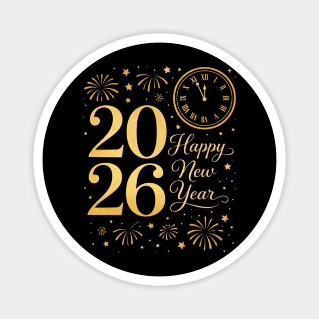 Happy New Year Party 2026 Family Matching Crew Celebration Magnet by shirtlux