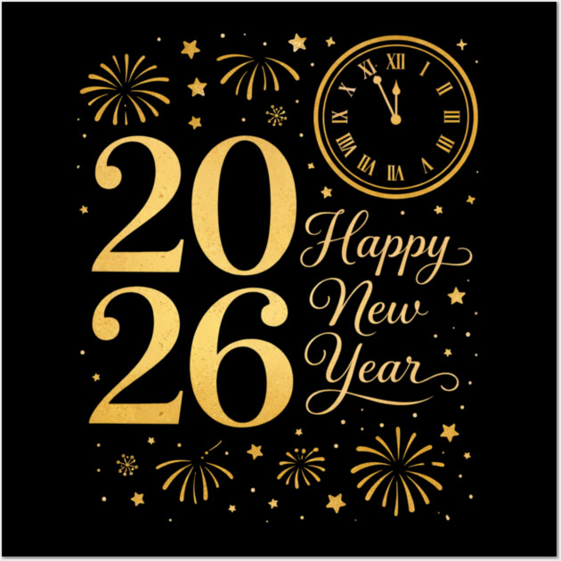 Happy New Year Party 2026 Family Matching Crew Celebration Wall Art by shirtlux