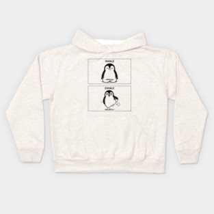 Inhale Exhale (Penguin) Kids Hoodie