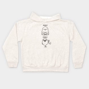 Inhale Exhale (Chick) Kids Hoodie