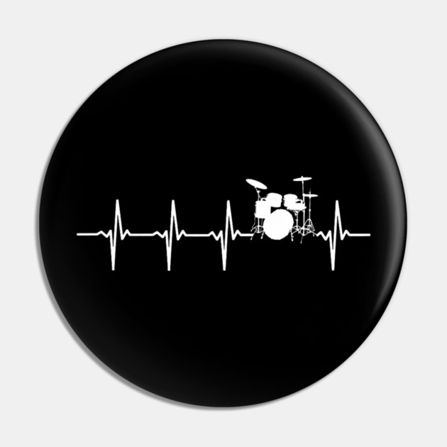 Drums Heartbeat Drummer & Percussionist Pin by yangho