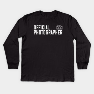 Official Photographer Kids Long Sleeve T-Shirt