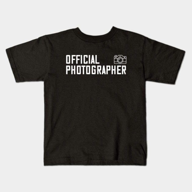 Official Photographer Kids T-Shirt by Litehouse Tees