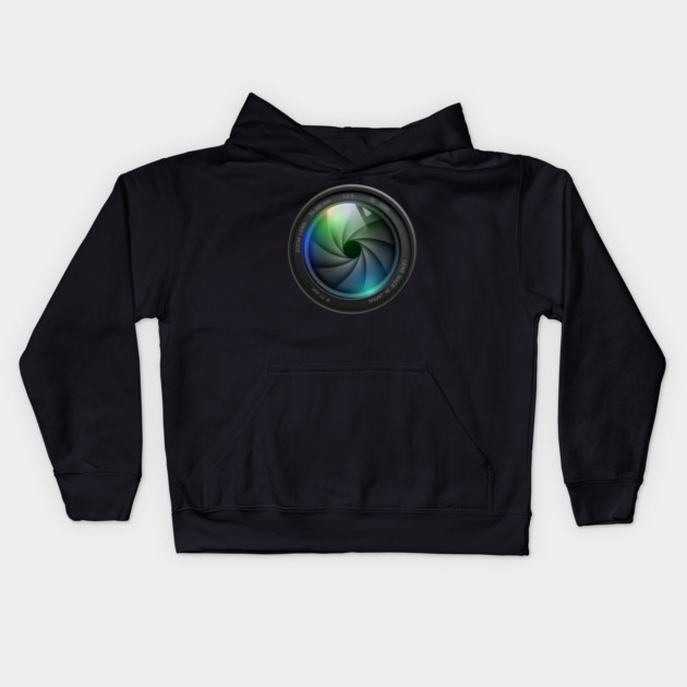 Aperture Lens Kids Hoodie by Litehouse Tees