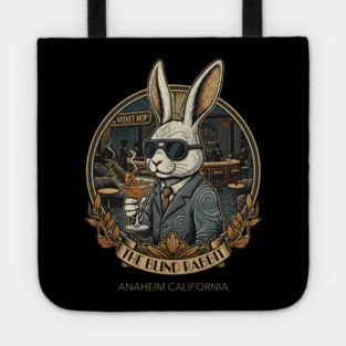The Blind Rabbit Speakeasy Anaheim California Lounge Bar Distressed Look Tote