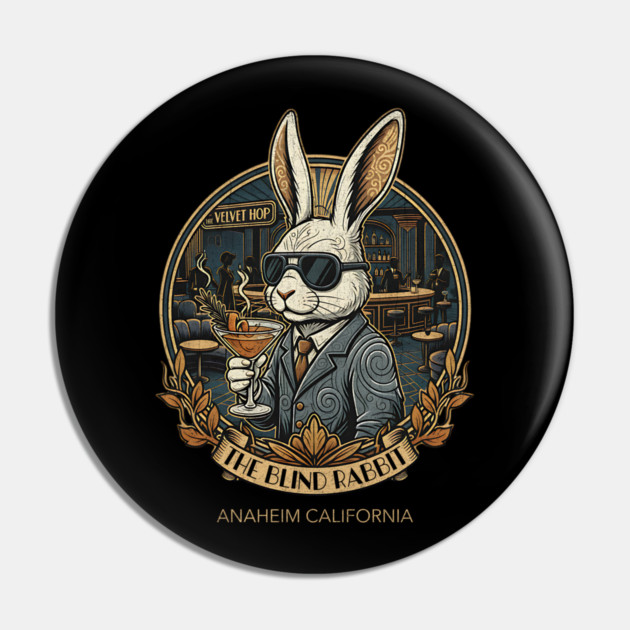 The Blind Rabbit Speakeasy Anaheim California Lounge Bar Distressed Look Pin by Joaddo