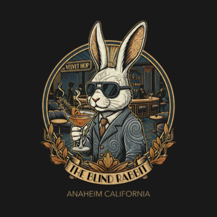 The Blind Rabbit Speakeasy Anaheim California Lounge Bar Distressed Look T-Shirt