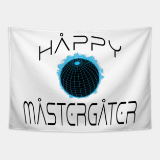 funny irreverent Happy MasterGater design Tapestry