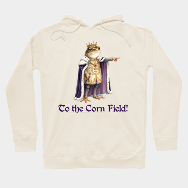 Frog King: "To the Corn Field!" Hoodie by Luxinda