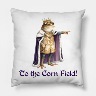 Frog King: "To the Corn Field!" Pillow