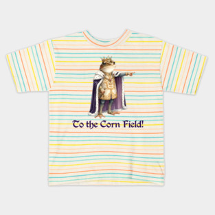 Frog King: "To the Corn Field!" Kids T-Shirt