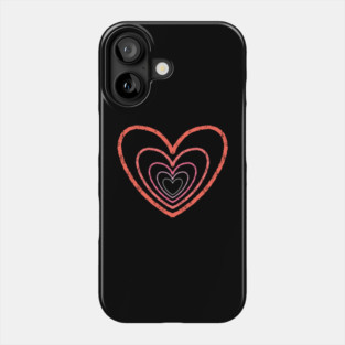 Concentric Hearts of Love Phone Case