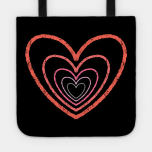 Concentric Hearts of Love Tote