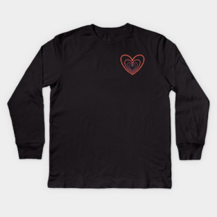 Concentric Hearts of Love Kids Long Sleeve T-Shirt