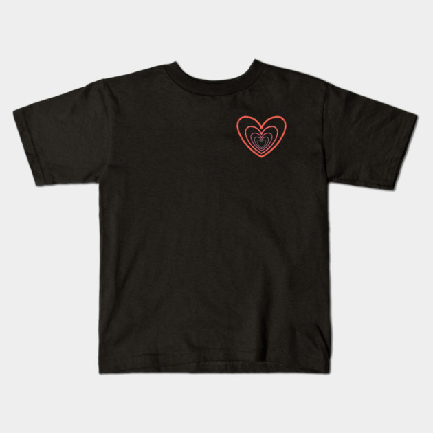 Concentric Hearts of Love Kids T-Shirt by Creatifly Graphic Tees