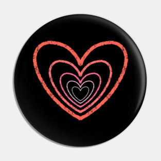 Concentric Hearts of Love Pin