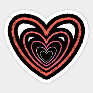 Concentric Hearts of Love Magnet