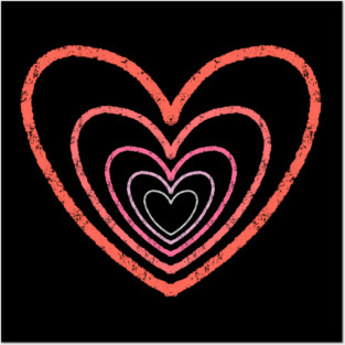 Concentric Hearts of Love Posters and Art