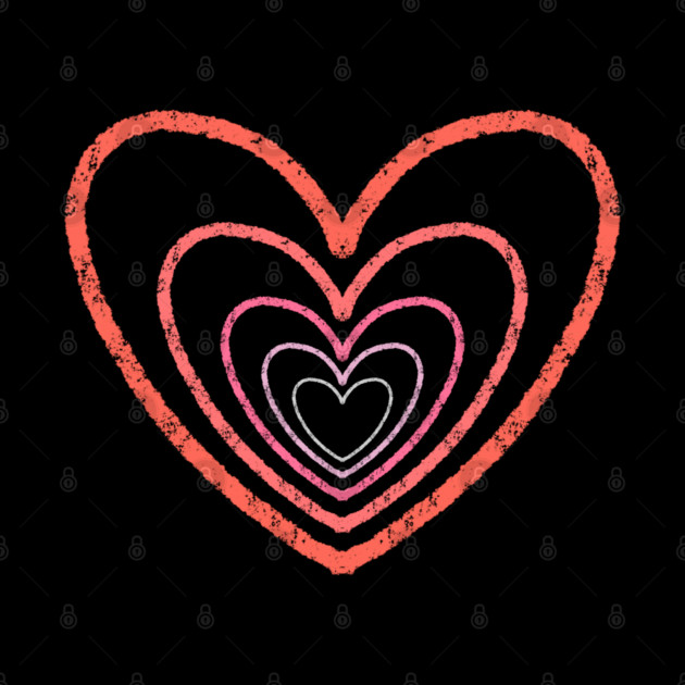 Concentric Hearts of Love by Creatifly Graphic Tees