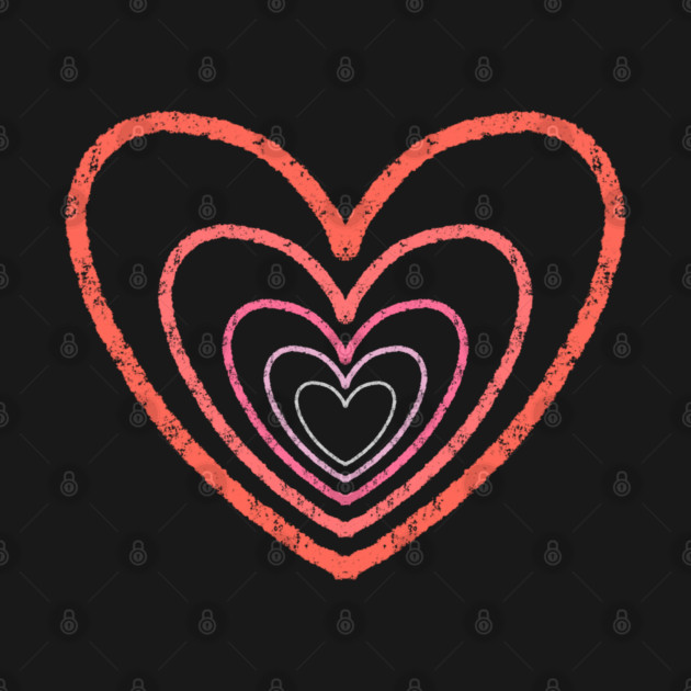 Concentric Hearts of Love by Creatifly Graphic Tees