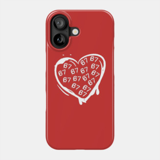 Graffiti 67 Heart Phone Case