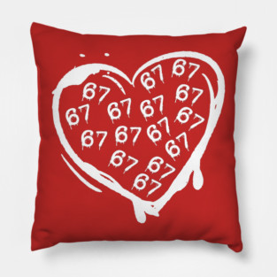 Graffiti 67 Heart Pillow