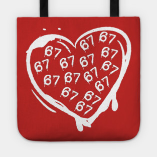 Graffiti 67 Heart Tote