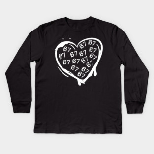 Graffiti 67 Heart Kids Long Sleeve T-Shirt