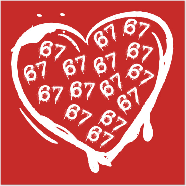 Graffiti 67 Heart Wall Art by Creatifly Graphic Tees