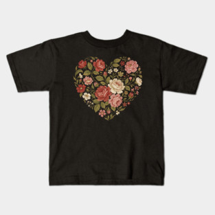 Floral Heart of Love Kids T-Shirt