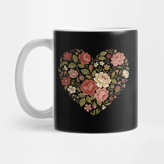 Floral Heart of Love by Creatifly Graphic Tees
