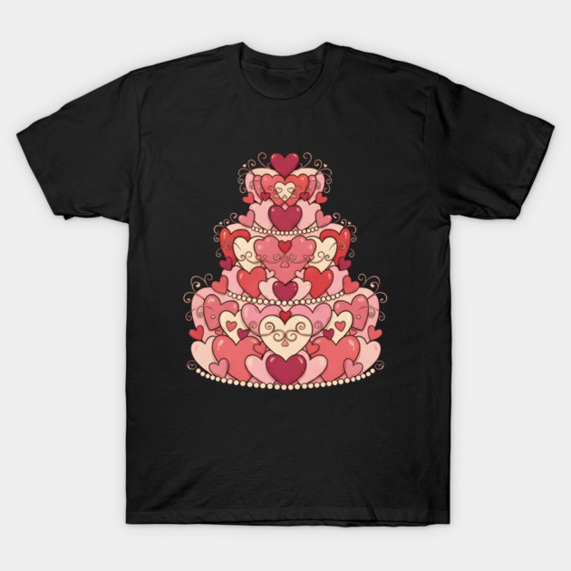Heart Shaped Cake of Love T-Shirt by Creatifly Graphic Tees