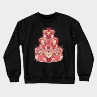 Heart Shaped Cake of Love Crewneck Sweatshirt