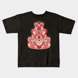 Heart Shaped Cake of Love Kids T-Shirt