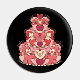 Heart Shaped Cake of Love Pin